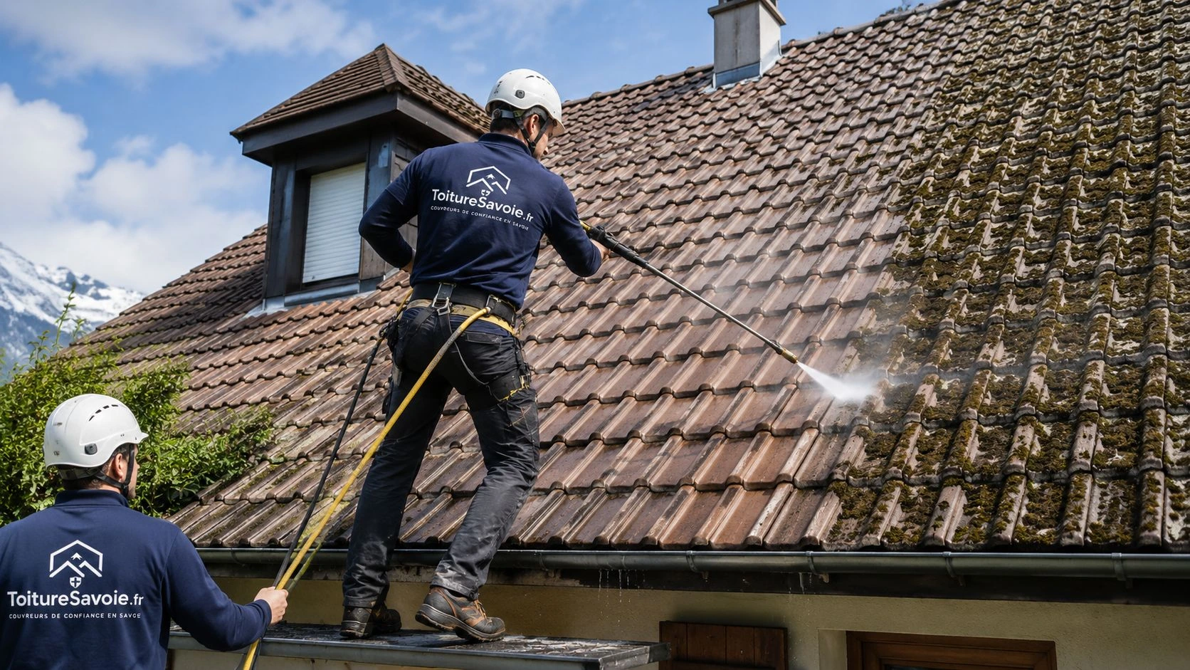 Nettoyage et démoussage de toiture en Haute-Savoie
